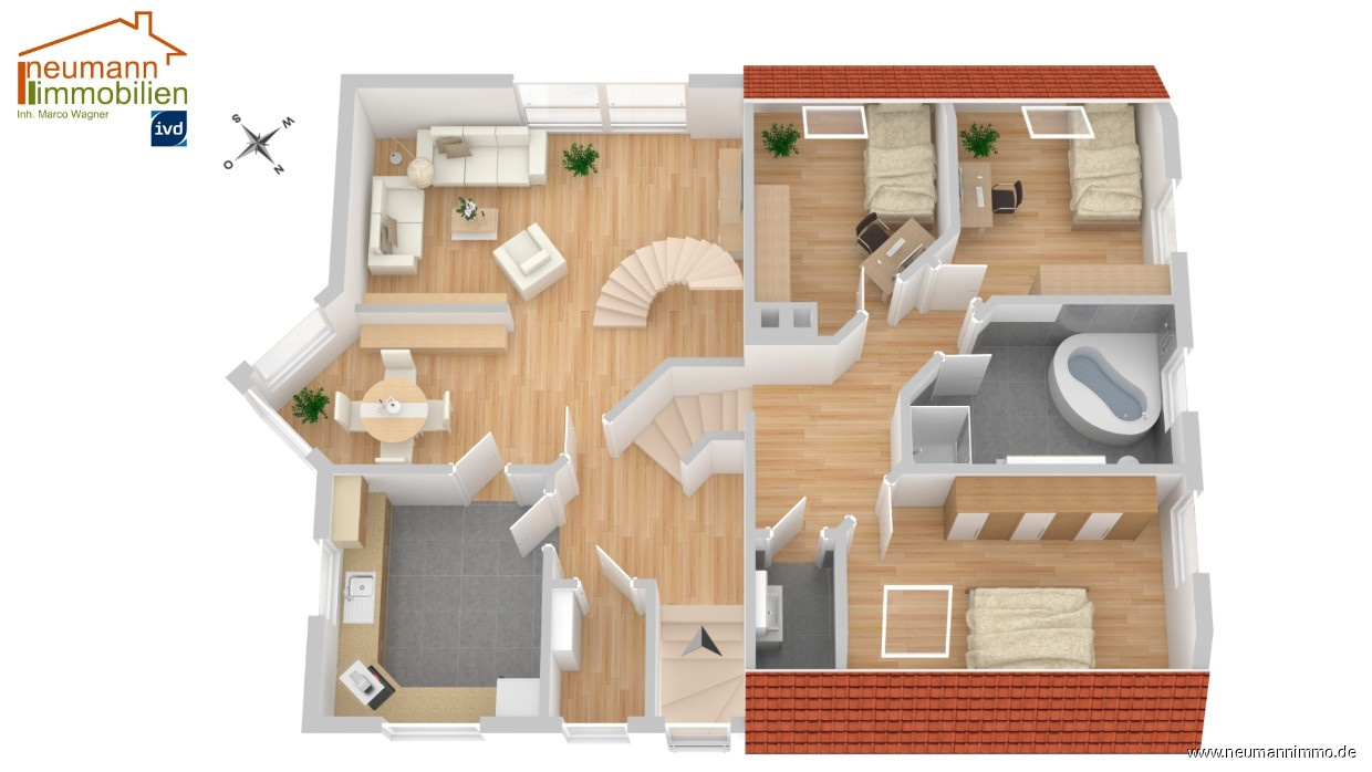 3D Ansicht Erdgeschoss