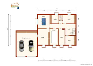 Grundriss KG mit Garage